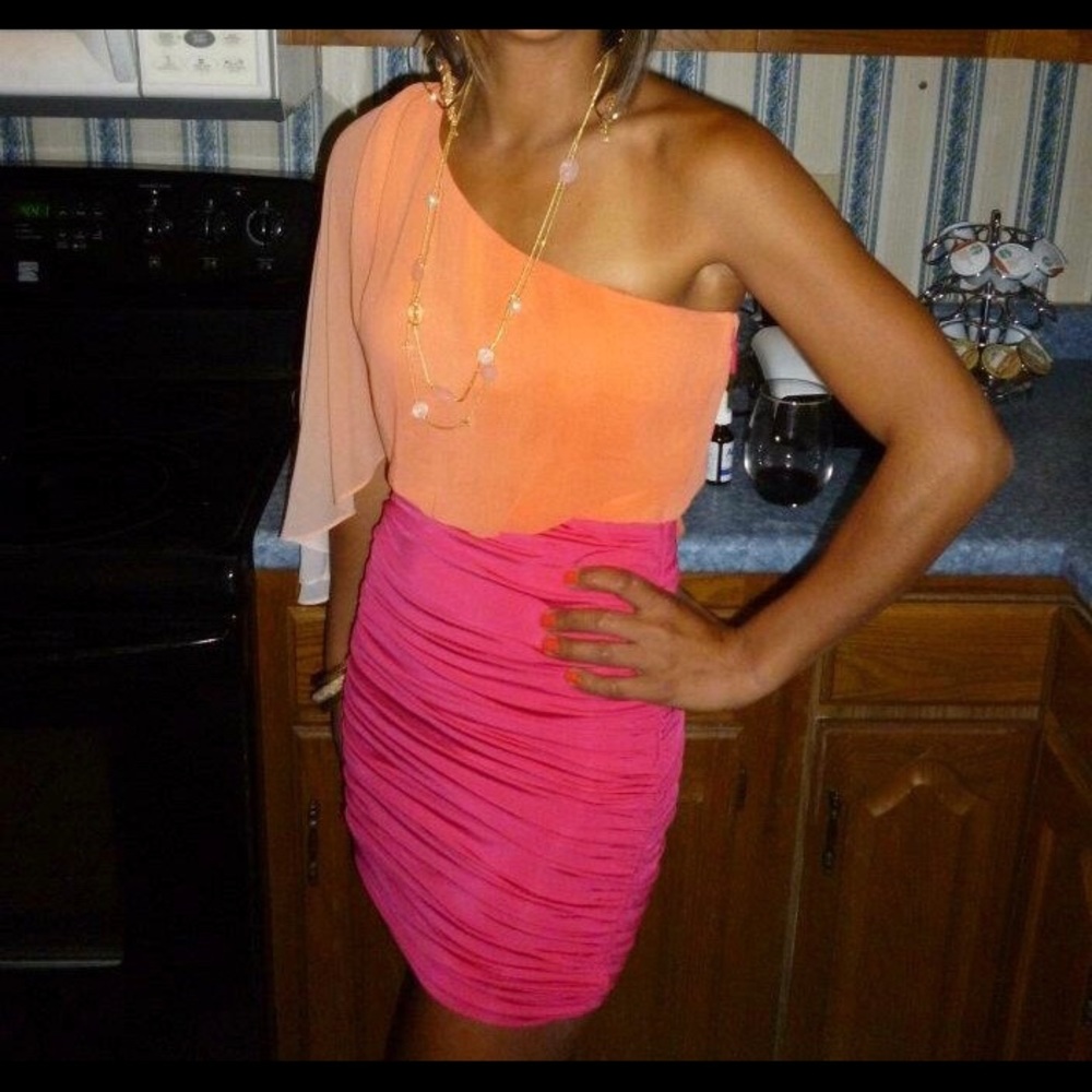 Bebe off shoulder dress